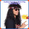 Fashion European Men's Wig Curly Long Wig HW2021