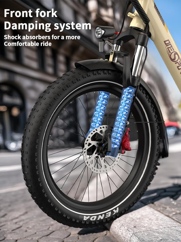ONESPORT OT30Pro Elektrická tříkolka pro dospělé 500W 48V 18AH Elektrická nákladní tříkolka Pneumatiky 20*3.0" E-Tříkolka Městská E-Nákladní tříkolka