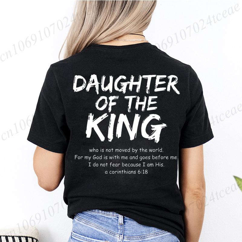 Tochter des Königs T-Shirts, Ästhetische Christliche T-Shirts, Religiöses Shirt für Damen, Bibelvers T-Shirts, Christliche Kirchen Oberteile
