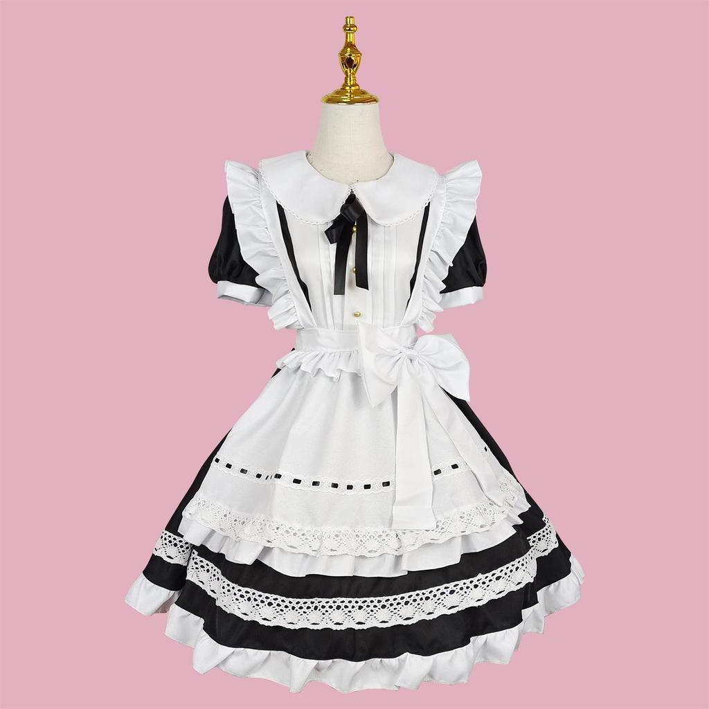 Classic Long Sleeve Maid Costume - British Butler & Japanese Uniform Cosplay