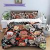 Horror Movie Pattern Bedding Quilt Set Quilt Cover Pillowcase Home Decoration Gift (1 * duvet cover + 2 * pillowcase, without core)