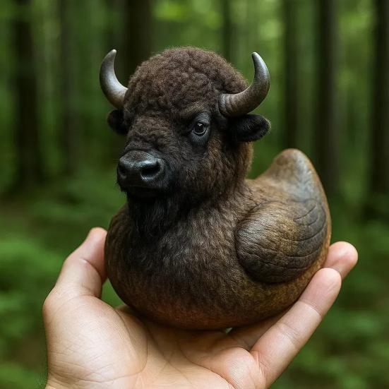 Yousheng Wildlife Duck Figurine Resin Eagle Duck Ornament Wildlife Series Duck Statue Tabletop Buffalo Duck Sculpture Gift for Nature Lovers