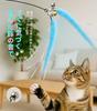 HOLYCAT Cat Toy, Caterpillar Shape, Popular Cat Toy for Solo Play, Includes Bell, Sparkly Cat Toy, Fishing Pole, Stress Relief, Exercise, Durable,