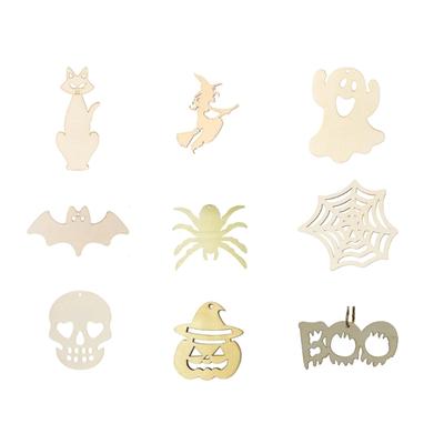 20PCS Handmade Wood Hanging Halloweens Decorations Easy Assembly Holiday Craft Project for Kids Adults