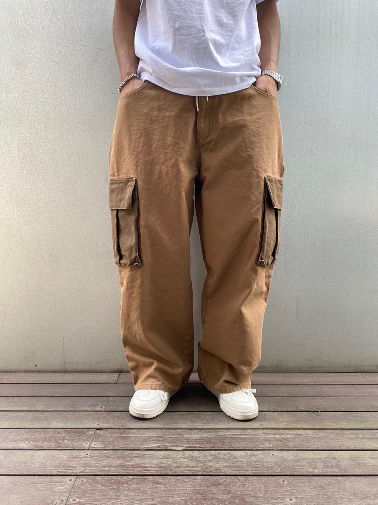 Bieseulaebis Work Wide Fit Heavy Cargo Pants Brown