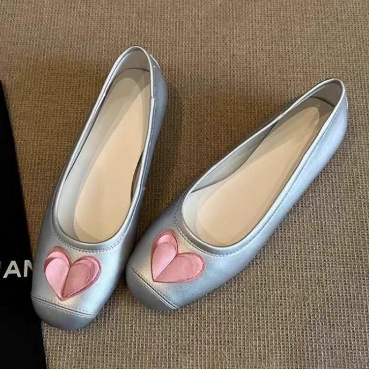 

Женские туфли-лодочки 2025 весна-лето новая корейская версия на плоской подошве квадратный носок ленивые повседневные с мелким вырезом туфли-дудочки в стиле маленькой феи 35