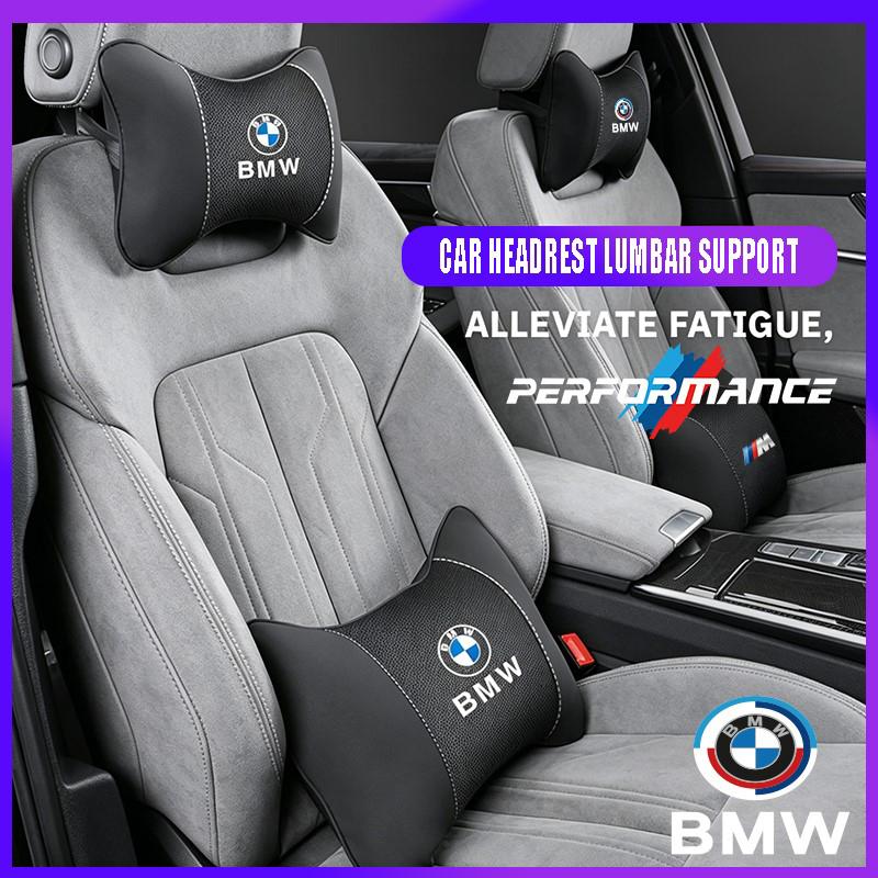 M logo Car Valve Cap Auto Seat Headrest Leather Neck Pillow Head Support For BMW X1 X2 X3 X5 X4 X6 X7 iX3 F20 F10 F07 E70 E46 FY6