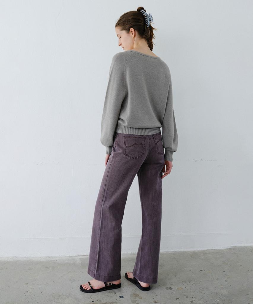 EN OR Semi Wide High-Rise Denim Pants - Magenta