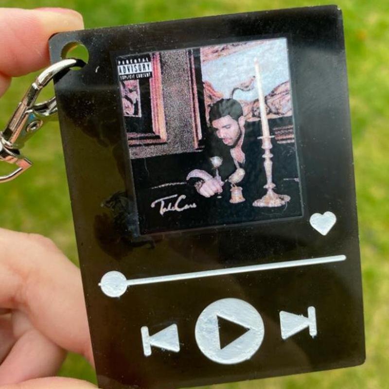 DIY Jewelry Pendant for Key Chain MoldMusic Player Keychain Resin Mold Silicone Mould DIY Polymer Clay Crafts UV Epoxy M