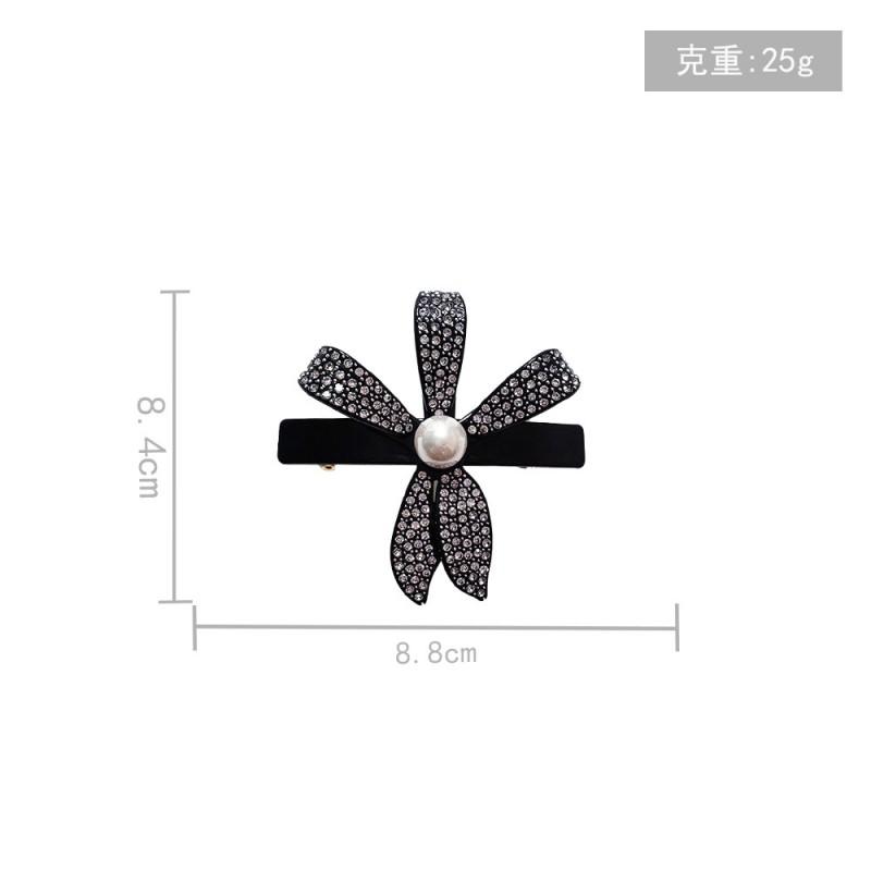 2026 Acetate Hair Clip With Full Rhinestone Embellishment Half Updo Side Bun Styling Spring Hair Clip