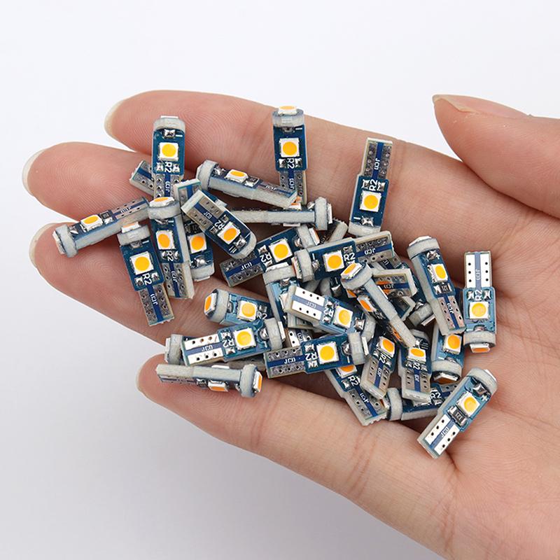5 Stück 12V T5 3030 LED-Birne Auto Innenbeleuchtung Armaturenbrett Auto Instrumentenlampe