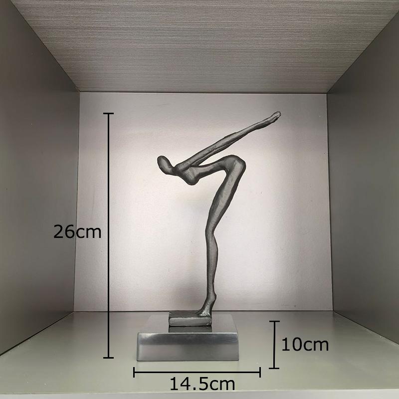 Gymnast Figures Statue Desk Decoration Ornaments Creative Gymnastic Performance Character Metal Sculpture Room Aesthetic Decor