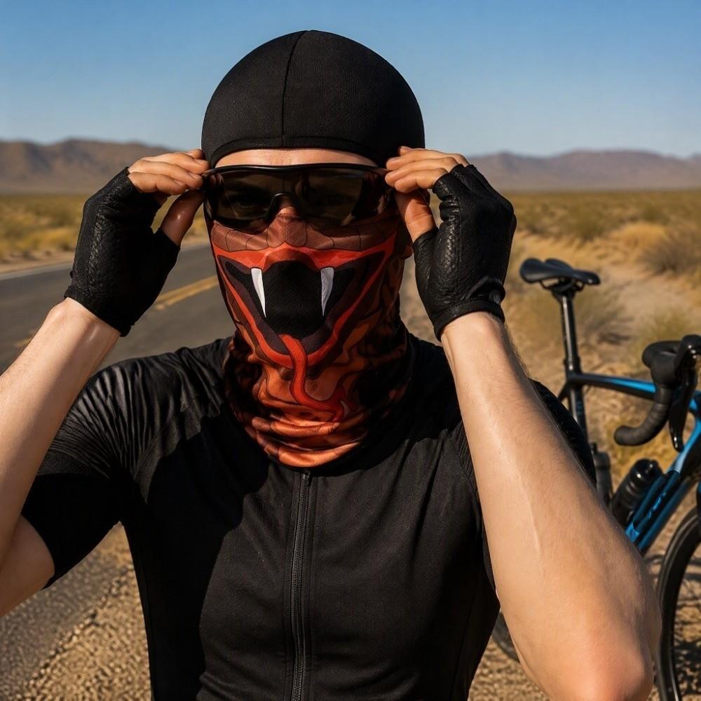 Sweat Wicking Face Mask Breathable Head Cover Animal Print Neck Gaiter Hiking