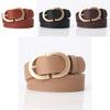 Fashion Womens Faux Leather Belt With Metal Buckle For Casual Dress And Shirt Styling