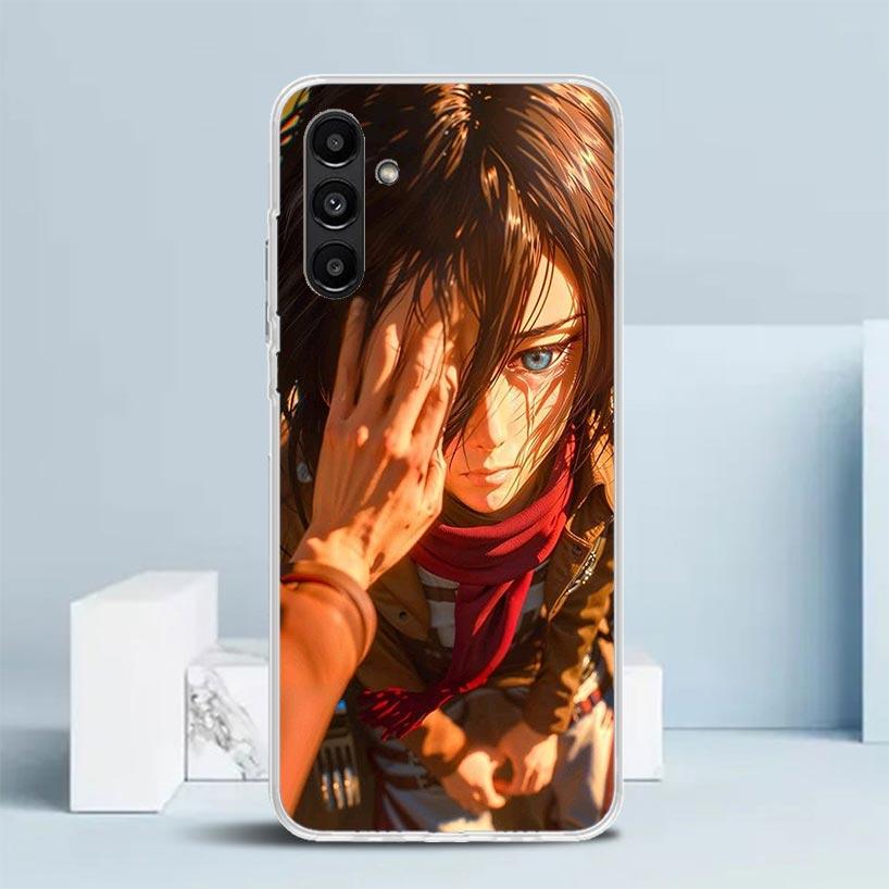 A-Angriff auf die Titanen Annie Mikasa Hülle für Samsung Galaxy A17 A37 A57 A16 A26 A36 A56 A15 A14 A55 Handyhülle A13 A53 A25 A35 A24