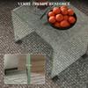 Glass Coffee Table, Rectangular, Tempered Glass, Rounded Edges, Transparent
