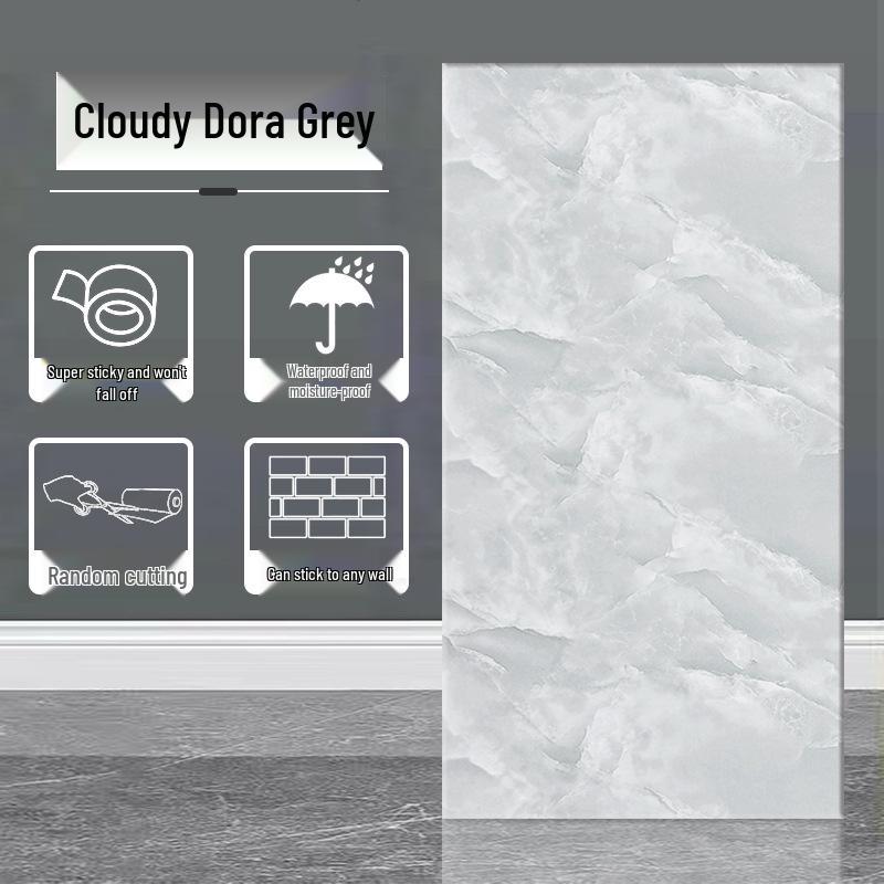 Self-Adhesive Waterproof Aluminum-Plastic Marble-Effect Wall Panel Sticker