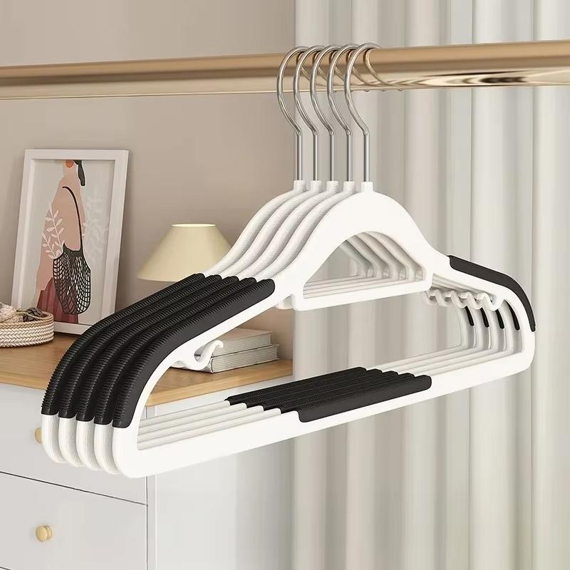 Non Slip No Mark Hangers, Rubber Grip & 360° Swivel Hook, Heavy - Duty for Wet/Dry Clothes Storage Save Dormitory Storage Space