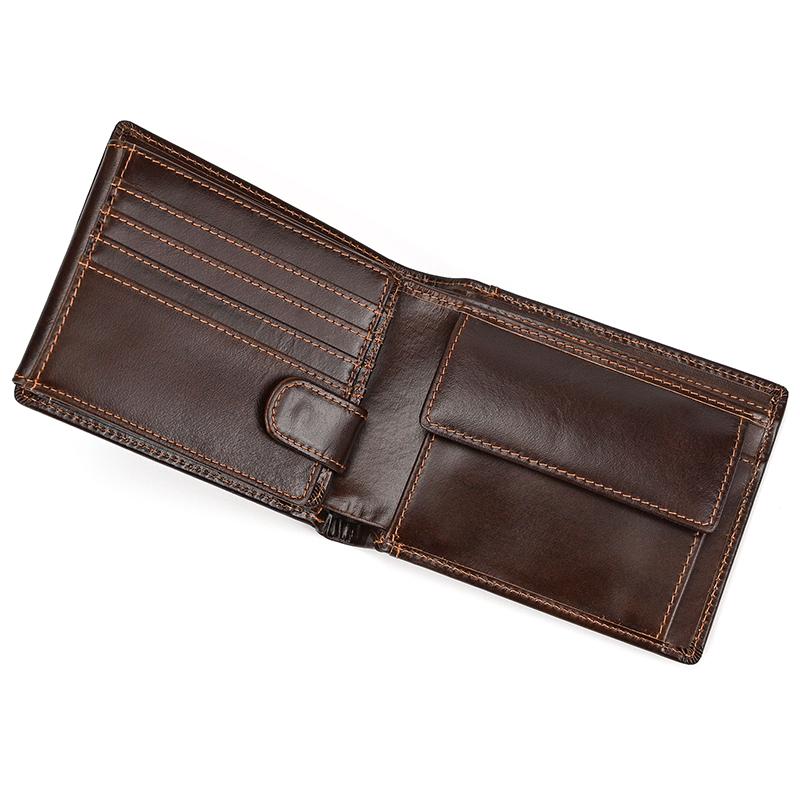 Trifold Men s Leather Wallet Genuine Leather Male Short Purse Real Cowhide Man Leather Wallets 3 Folds Card Holder Coin Purse