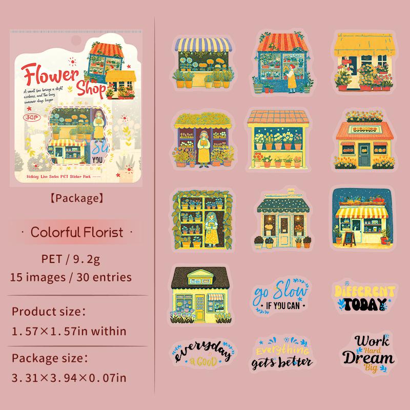 30sheets/bag Sticker Pack Kawaii Girl Cat Sticker Scrapbook Office Stationery DIY Hand Account Book Notebook Decoration Stickers