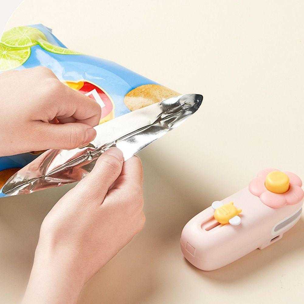 Mini Heat Bag Sealing Machine Rechargeable 2 In 1 Bag Sealer New Vacuum Bag Sealer  Home Use