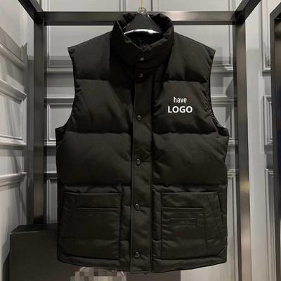 Unisex Canada Goose Embroidered Down Vest - Winter Sleeveless Thick Jacket