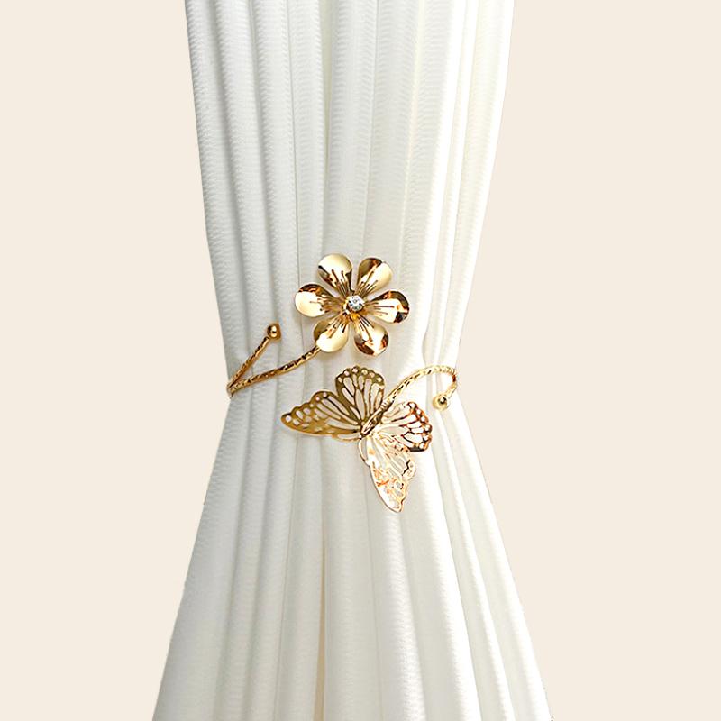 

1 шт. прочный занавес с подхватом цветок домашний декор открытие бабочка металлический высококачественный свет роскошный