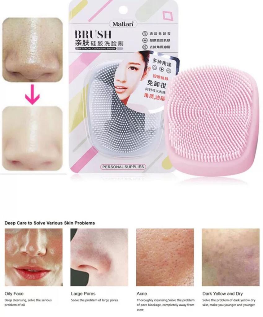 New Soft Glove Silicone Face Cleaner Wash Brush Scrub Silicone Face Scrubber Exfoliator Brush