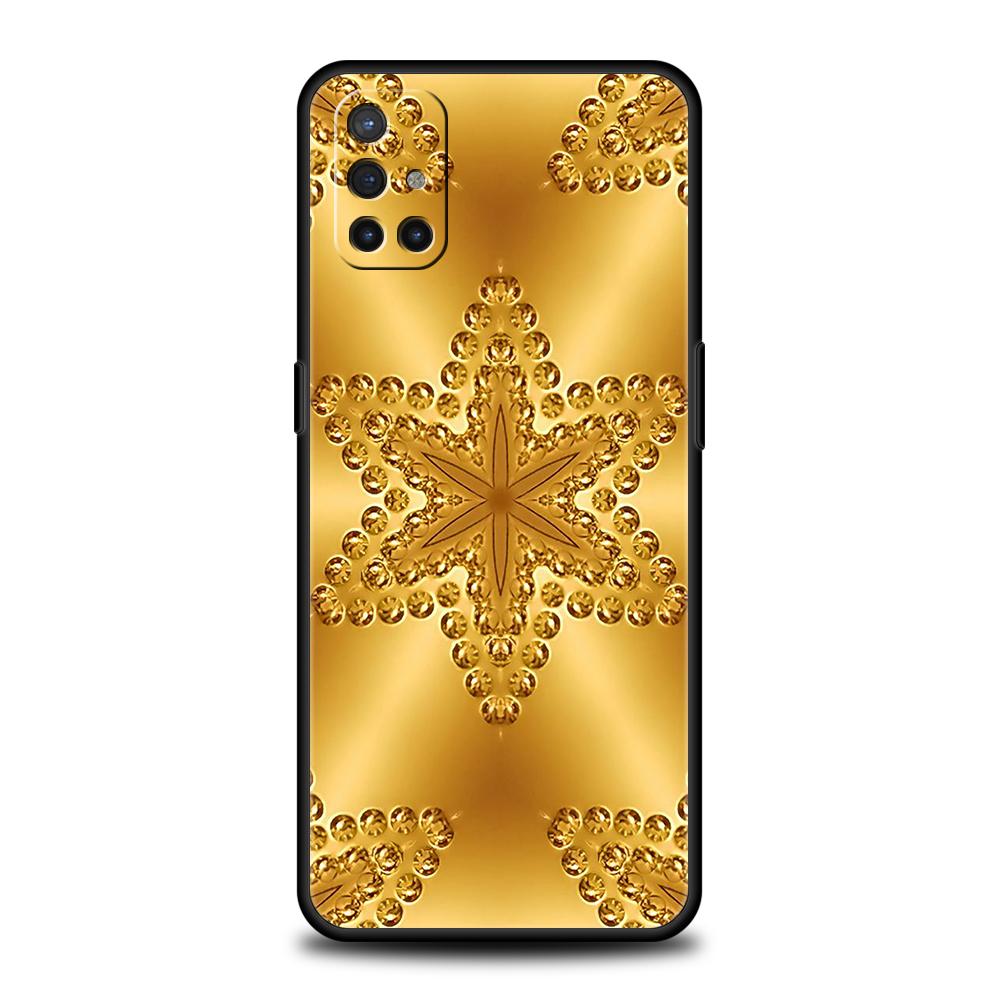 Gold Foil Art Phone Case for Oneplus 11 10T Nord N100 N10 10 7 8 9 9R 7T 8T N200 CE 2 9RT Pro 5G Silicone Cover Shell Capas Bags