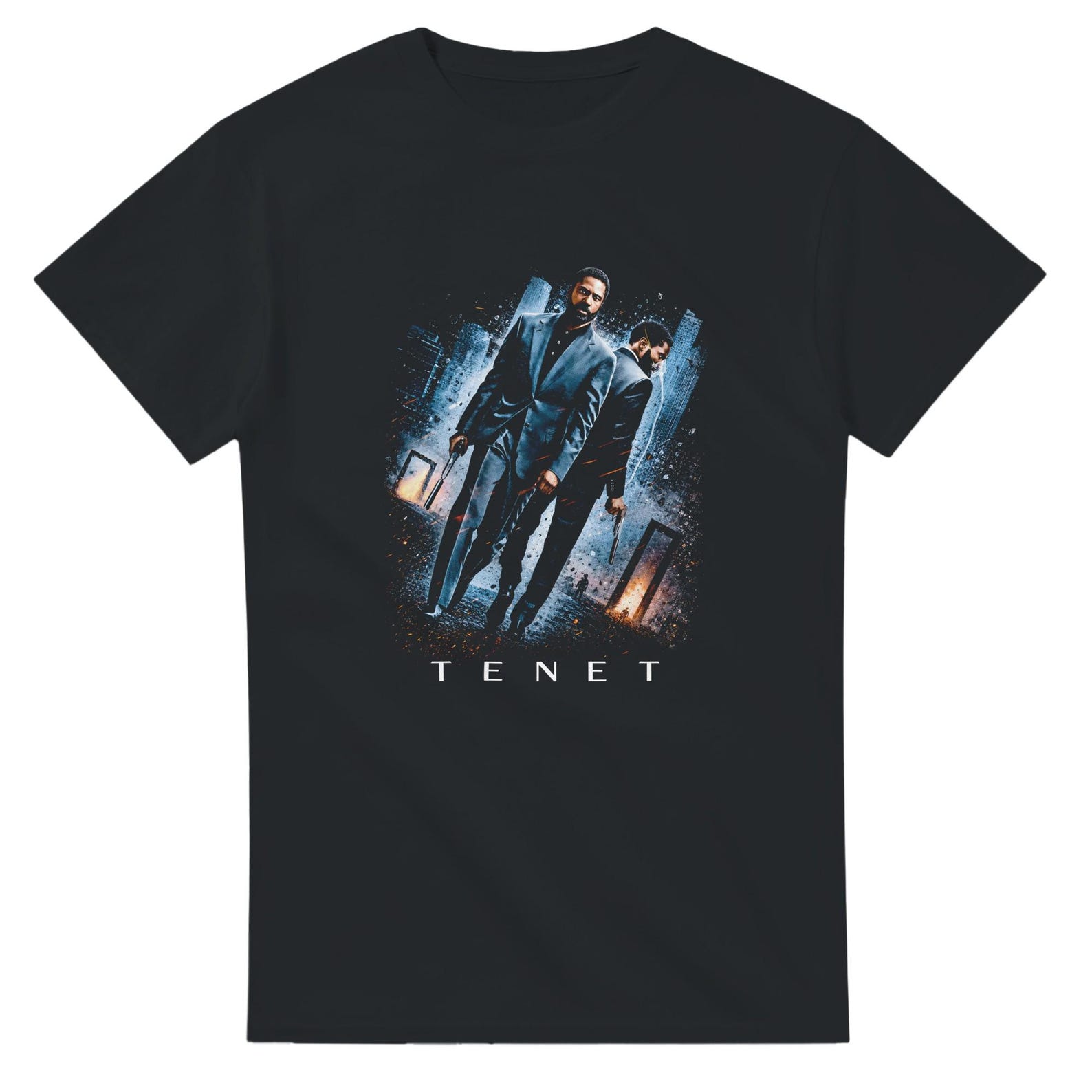 Tenet Movie Halftone Heavyweight Unisex Crewneck T shirt | Gildan® 5000 2XL