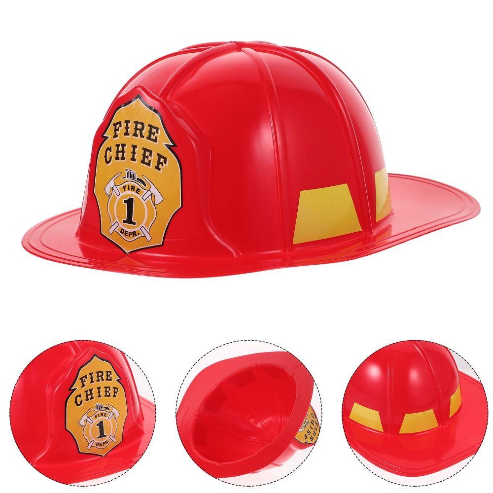 Fireman Hat Fireman Safety Helmet Makeup Toys Fireman Hat Toy Simulation Fireman Hat  Parent-Child