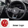 49mm ABS Car Steering Wheel Emblem Sticker for Volkswagen VW Rline Auto Interior Center Logo Badge Cover Accessories QT8