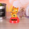 Decor Car Ornament Dancing Lucky Cat Figure Lucky Cat Model Toys Shaking Head Swing Doll Solar Toys