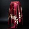 90*90cm Square Silk Scarf Women Shawl Print Satin Hijab Female Luxury Brand Square Lady Muffler Coverchief Bandanna Pareo Girl