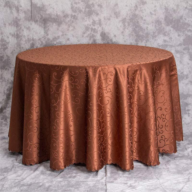 Thickened Circular Tablecloth for Hotel Restaurants Suitable for Parties European Jacquard Solid Color Durable Tablecloth Pad