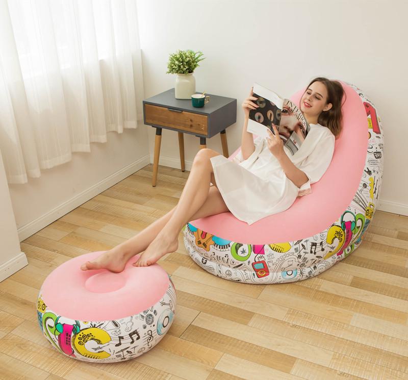 Inflatable Lounger Reclining Chair – Perfect for Home, Balcony, or Leisure Naps.