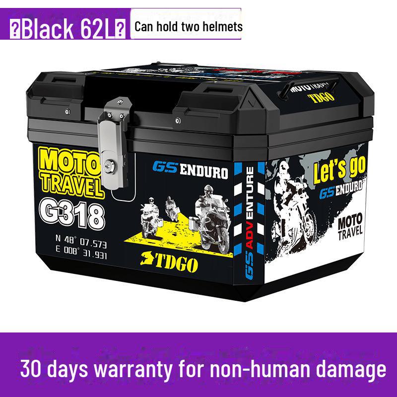 Universal Waterproof Motorcycle and Electric Scooter Trunk: Large Capacity Tail Box for Storage and Takeout