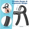 5-Piece Hand Grip Training Set  Adjustable Gripper (11-132 Lbs/5-60kg) | Forearm Strength Trainer & Hand Exerciser for Muscle Building, Post-Injury Re