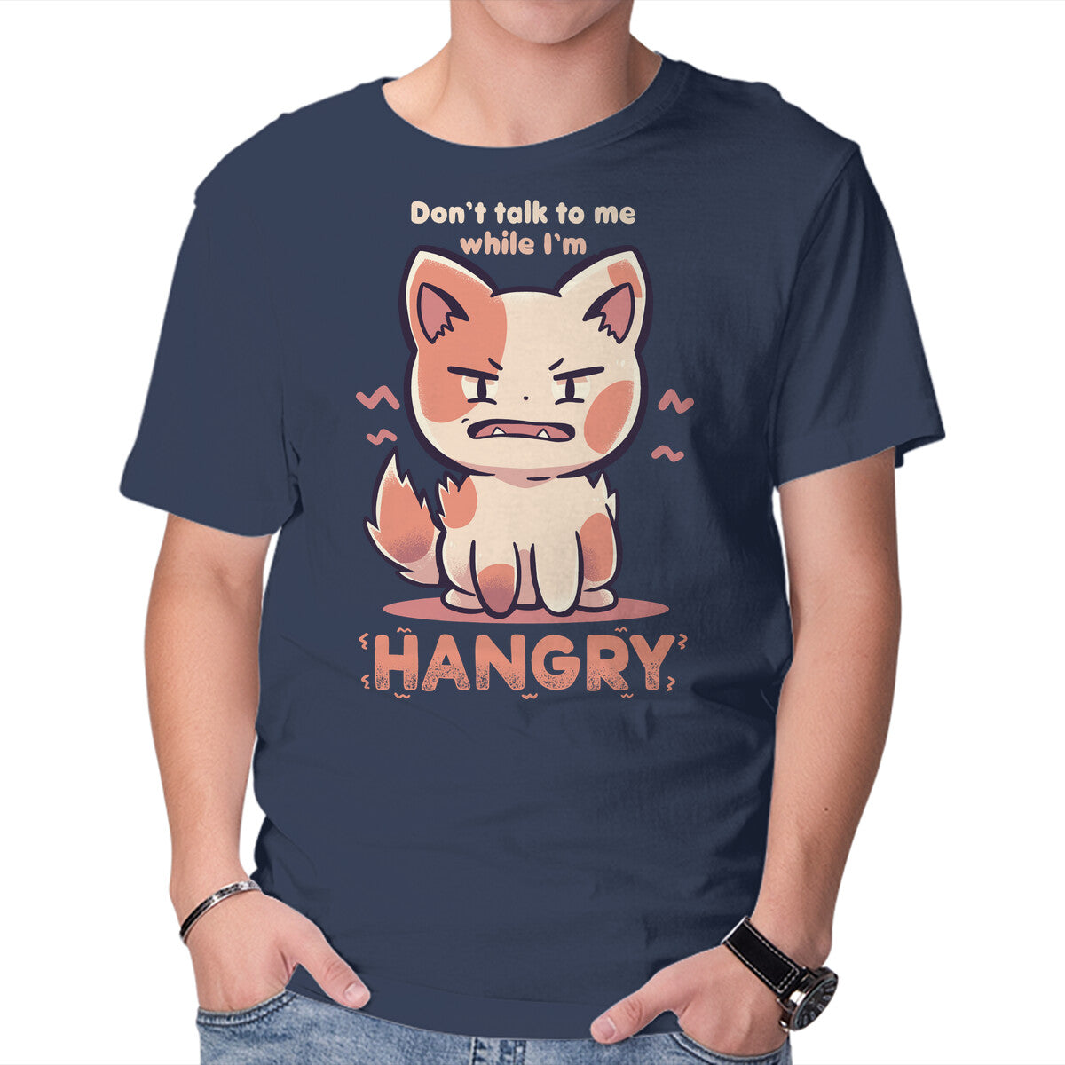 Unisex Crew Neck T-Shirt I m Hangry Graphic Short Sleeve Casual Tee XXXXL