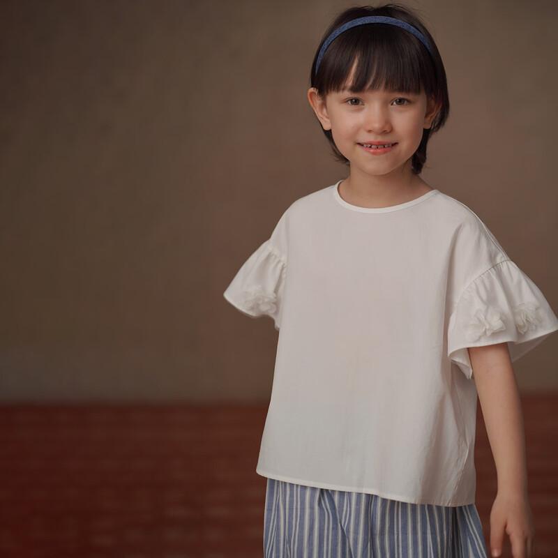 Hacikis Girls  Summer Floral Short Sleeve Shirt 110