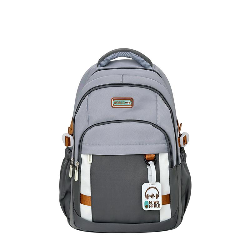 New Style of Junior and Senior High School Students' School Bag Korean Style Street Fashion Casual Backpack Large Capacity Simple Campus Backpack