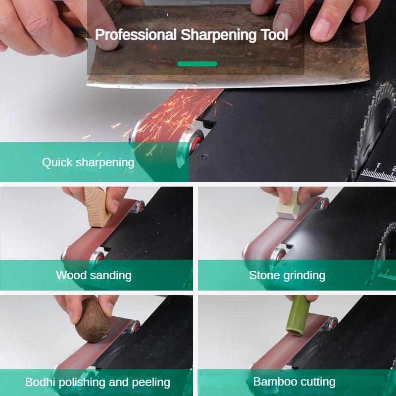 2 In 1 Household Desktop Saw Cutting Machine 200W Small Portable Sanding Belt Machine Professional Sharpening Tool
