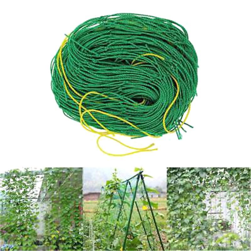 Green Climbing Plant Trellis Net for Cucumber, Melon, Chrysanthemum Support and Wind Protection.