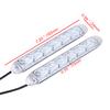 Flexibilné LED denné svietenie do auta Vodotesné šípkové blikače Výstražné svetlá Biely/Jantárový pásik Smerové svetlá