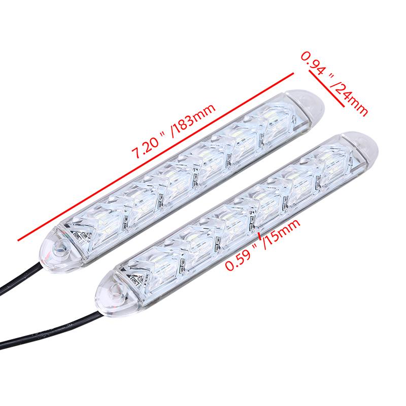 Flexibilné LED denné svietenie do auta Vodotesné šípkové blikače Výstražné svetlá Biely/Jantárový pásik Smerové svetlá