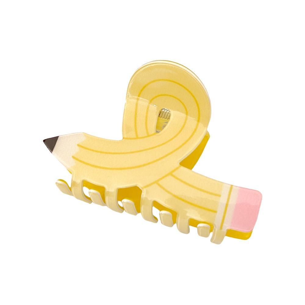 Back To School Hair Claw Clip Book Styling Hair Claw Funny Pencil Hair Clip Hair Accessory
