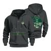 Unisex Long Sleeve Hooded Fleece Pullover Loose Fit Sweatshirt