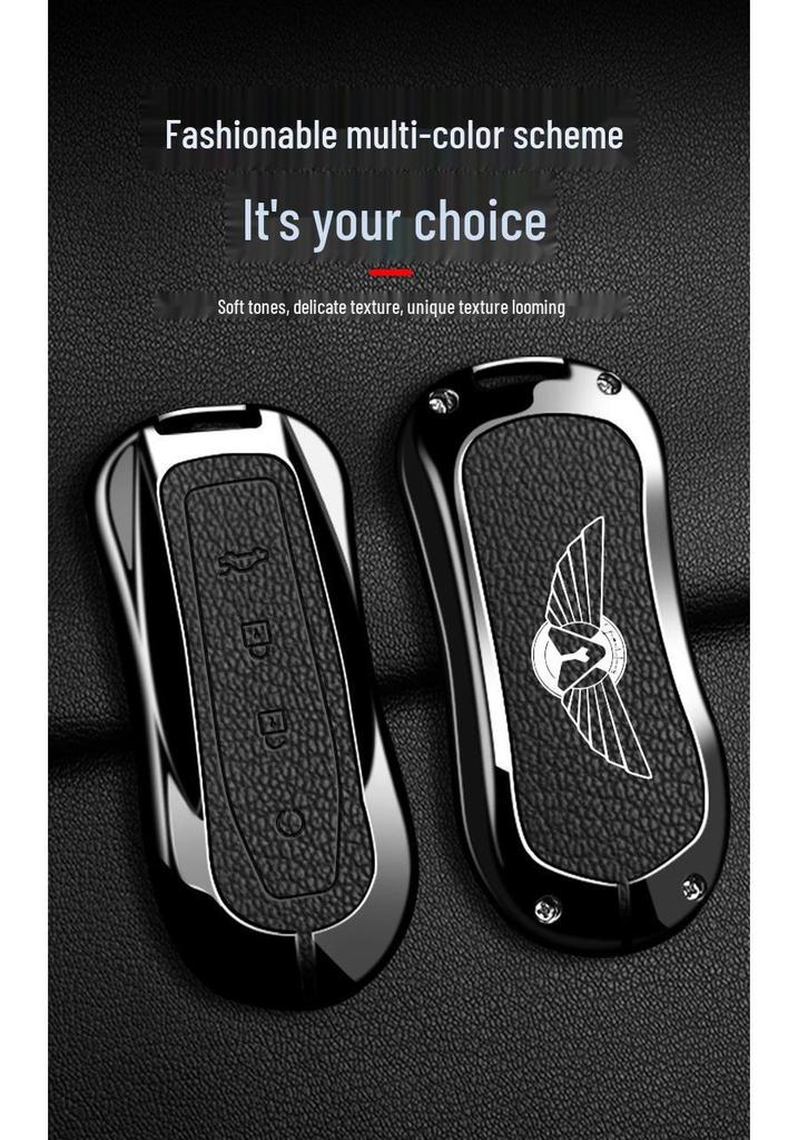 Premium Long-Distance Car Key Case Y6 for H8/H9 New Energy Vehicles, Metal Remote Holder, Unisex Design