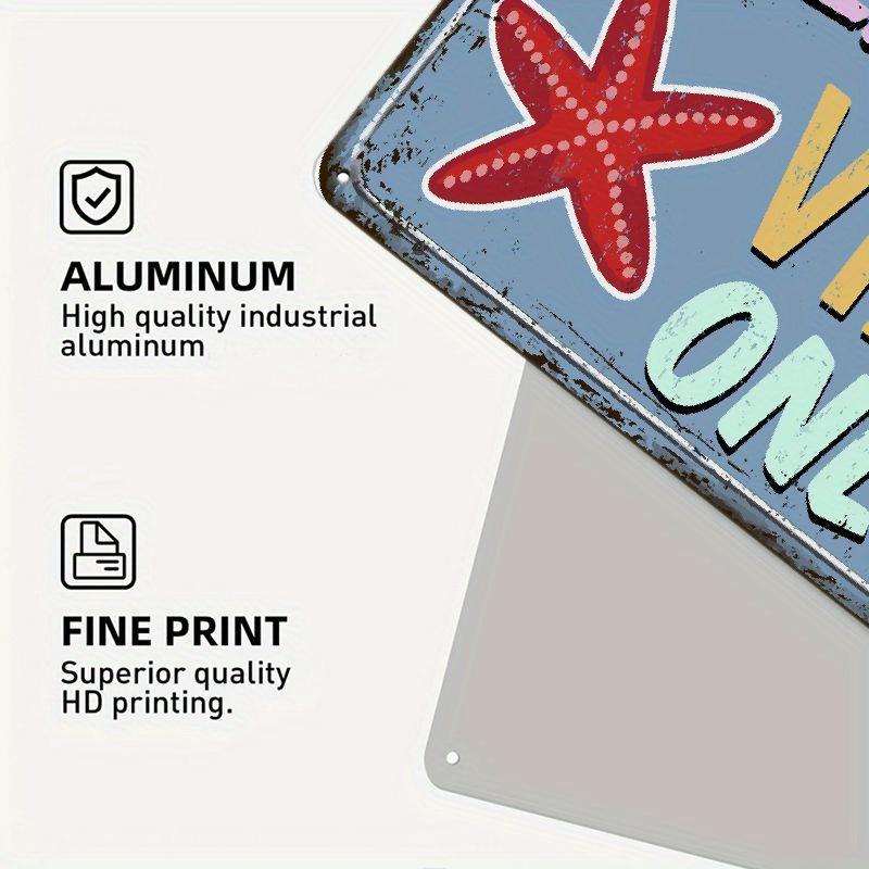 Plochý dřevěný 2D nápis 30*20cm 'Jen plážová atmosféra' Rustikální dekorace pro domov, restauraci, bar a další Snadno zavěsitelná deska pro vnitřní/venkovní použití