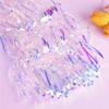 Shiny Corlorful Metallic Tinsel Foil Fringe Curtains Photo Booth Props for Engagement Bridal Shower Celebration Party Decoration